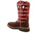 Twisted X Mens 12in Western Nano Toe Distressed Saddle/Ruby Leather Work Boots