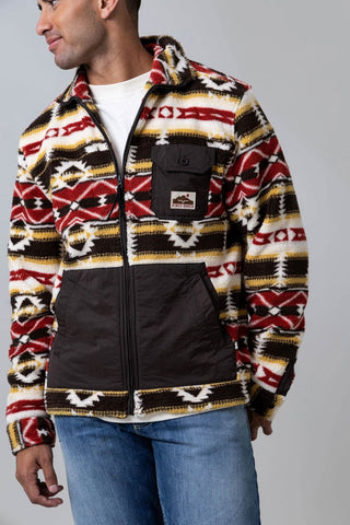Kimes Ranch Mens Maxwell Brown 100% Polyester Fleece Jacket