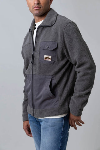 Kimes Ranch Mens Maxwell Grey Heather 100% Polyester Fleece Jacket