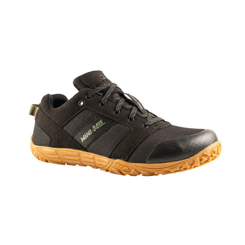 Belleville Mens MINI-MiL Low-Cut Barefoot Activity Black/Gum Faux Leather Shoes