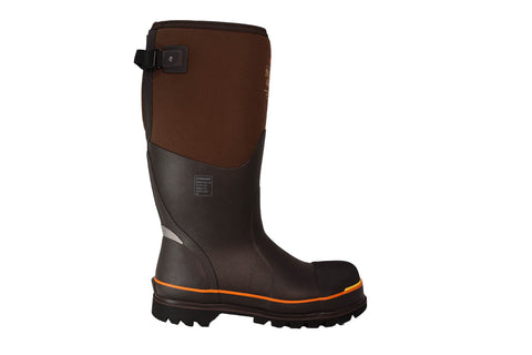 Dryshod Mens Nanotoe Protective Gusset Brown Rubber Work Boots