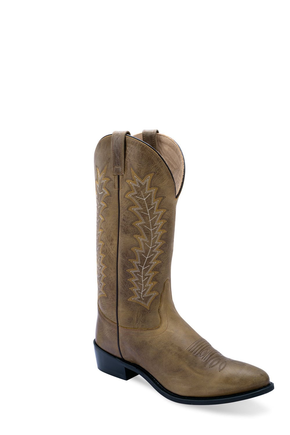 Old West Mens Western Tan Fry Leather Cowboy Boots – The Western