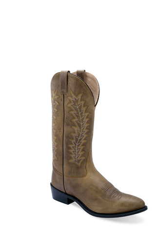 Old West Mens Western Tan Fry Leather Cowboy Boots