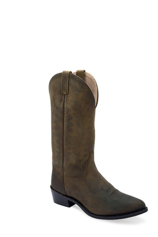 Old West Mens Western Brown Leather Cowboy Boots 10 D