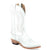 Old West Womens White Leather Cowboy Boots 8 M