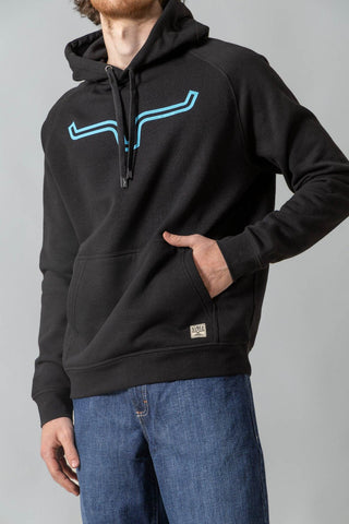 Kimes Ranch Mens Outlier Black Cotton Blend Hoodie