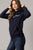 Kimes Ranch Womens Outlier Navy Cotton Blend Hoodie