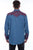 Scully Mens Blue/Cranberry Polyester Tooled Floral L/S Shirt