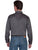 Scully Mens Charcoal Poly/Rayon Tooled Floral L/S Shirt