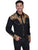 Scully Mens Gold Poly/Rayon Tooled Floral L/S Shirt