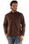 Scully Mens Floral Tooled Embroidery Mocha Poly/Rayon L/S Shirt M