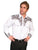 Scully Mens Pewter Poly/Rayon Tooled Floral L/S Shirt