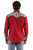 Scully Mens Floral Tooled Red/White/Blue Poly/Rayon L/S Shirt