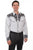 Scully Mens Steel Poly/Rayon Floral Tooled L/S Shirt