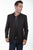 Scully Western Mens Black Polyester Floral Tone Embroidered Blazer 40