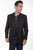 Scully Mens Black Polyester Western Floral Blazer