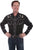Scully Mens Black Poly/Rayon Pistols L/S Shirt XL
