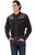 Scully Mens Black Poly/Rayon Grey Horseshoe L/S Shirt
