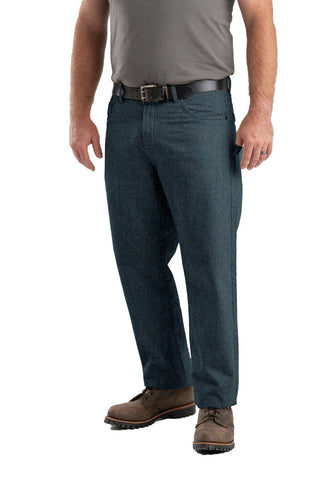 Berne Mens Classic Stone Wash Cotton Blend Heritage Flex Relaxed Fit Jeans 38X36