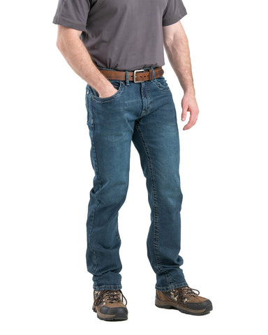 Berne Apparel Mens Highland Flex Straight Leg Granite Cotton Blend Jeans