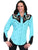 Scully Western Womens Turquoise Polyester L/S Horseshoe Western Shirt XL