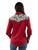 Scully Womens Floral Yoke Embroidery Red/White/Blue Poly/Rayon L/S Shirt XL
