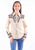 Scully Womens Embroidered Floral Tan Poly/Rayon L/S Shirt