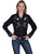 Scully Womens Black Poly/Rayon Skull & Roses L/S Blouse