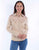 Scully Womens Horse and Rose Tan Poly/Rayon L/S Shirt