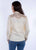 Scully Womens Embroidered Scroll Cream Poly/Rayon L/S Shirt