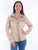 Scully Womens Contrast Piping Tan Poly/Rayon L/S Shirt