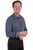 Scully Mens Blue 100% Cotton Paisley L/S Shirt