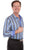 Scully Mens Sky 100% Cotton Stripe L/S Shirt