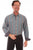 Scully Mens Turquoise 100% Cotton Signature Stripe L/S Shirt