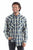 Scully Mens Dobby Marble Washed Purple/Cream 100% Cotton L/S Shirt