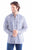 Scully Mens Kantha Signature Blue 100% Cotton L/S Shirt