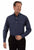 Scully Mens Two Tone Signature Blue 100% Cotton L/S Shirt