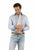 Scully Mens Paisley Jacquard Stripe Blue 100% Cotton L/S Shirt