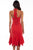 Scully Womens Brick 100% Cotton Ruffle Halter S/L Dress