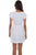 Scully Womens Cap Sleeve Button Front White 100% Cotton S/S Dress