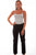 Scully Womens Black 100% Cotton Crochet Pants