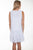 Scully Womens V-Neck Slub White 100% Cotton S/L Dress