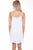 Scully Womens Tie Front Spaghetti Strap White 100% Rayon S/L Dress