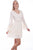 Scully Womens Ivory 100% Cotton Ladder Lace L/S Dress S