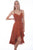 Scully Womens Ginger 100% Cotton Hi/Lo Empire S/L Dress