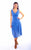 Scully Womens Soutache Cantina Light Blue 100% Cotton S/L Dress XS