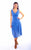 Scully Womens Soutache Cantina Light Blue 100% Cotton S/L Dress