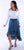 Scully Womens Ruffle Hi Lo Dark Blue 100% Cotton Skirt