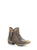 Circle G Urban Ladies Black/Yellow Cowhide Leather Shortie Boots