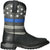 Rocky Youth Black Leather Blue Line Western Cowboy Boots